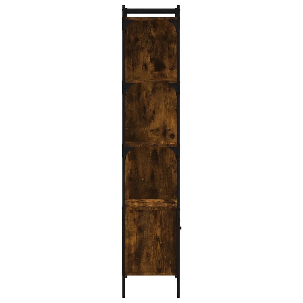 Regal za knjige s vratima boja hrasta 44,5x30x154,5 cm drveni