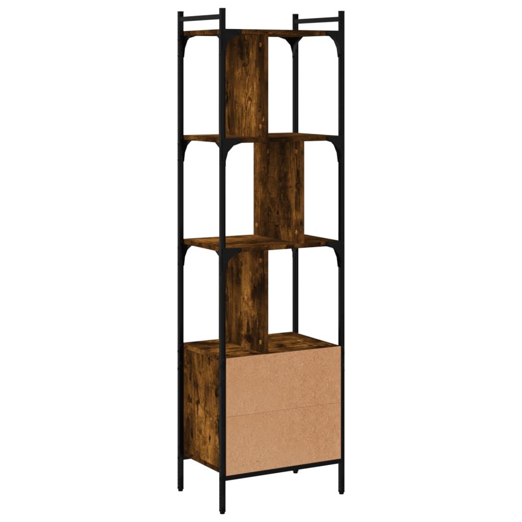 Regal za knjige s vratima boja hrasta 44,5x30x154,5 cm drveni