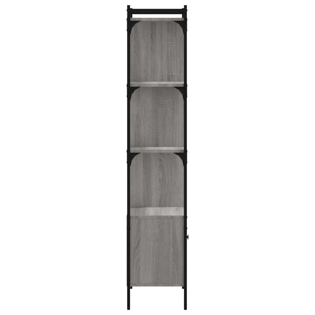 Regal za knjige s vratima boja hrasta 44,5x30x154,5 cm drveni
