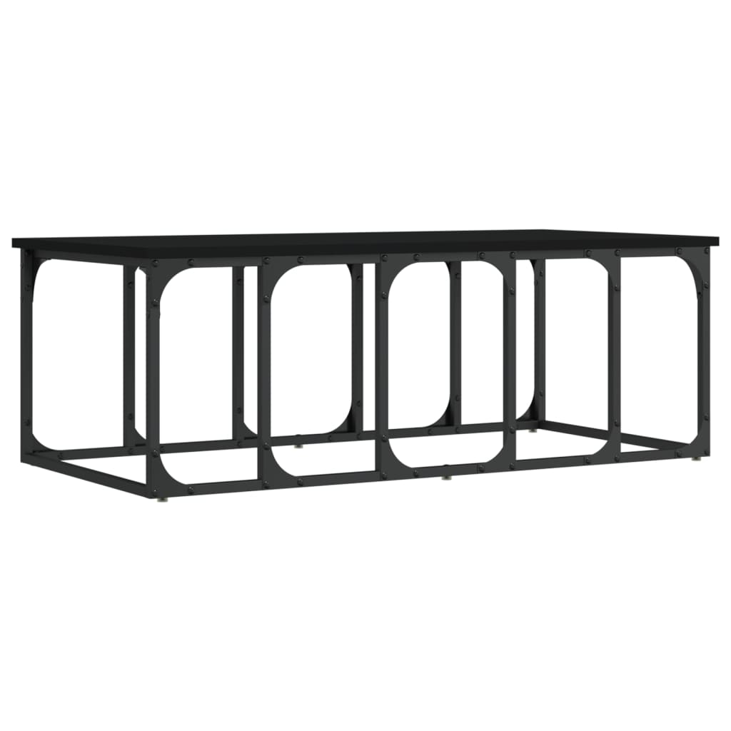 Stolić za kavu crni 100 x 50 x 35,5 cm od konstruiranog drva