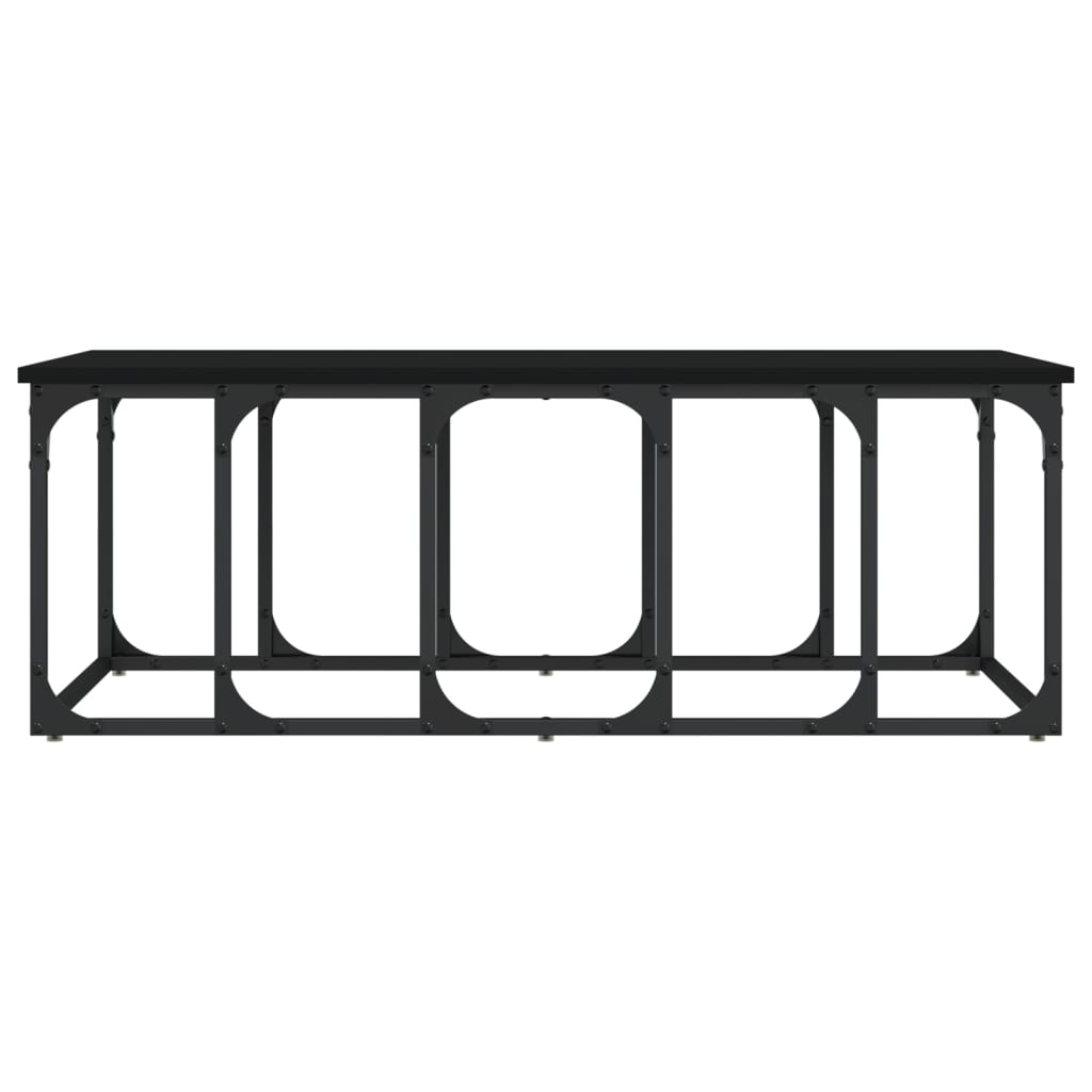 Stolić za kavu crni 100 x 50 x 35,5 cm od konstruiranog drva