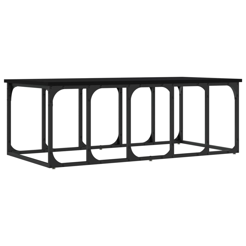 Stolić za kavu crni 100 x 50 x 35,5 cm od konstruiranog drva