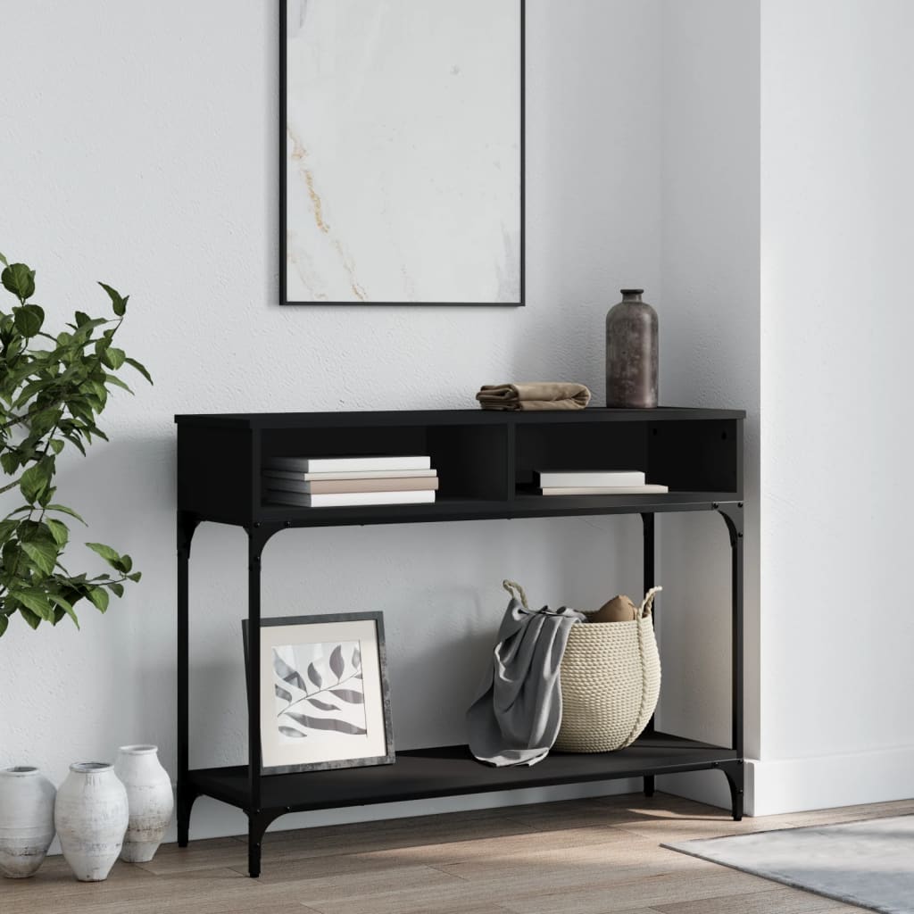 Konzolni stol crni 100 x 30,5 x 75 cm od konstruiranog drva