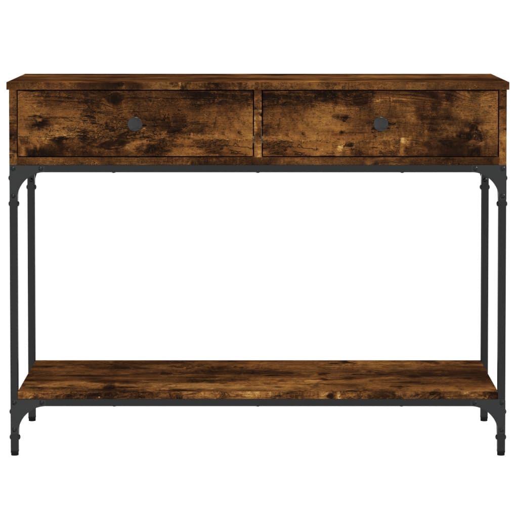 Konzolni stol siva boja hrasta 75x34,5x75 cm konstruirano drvo