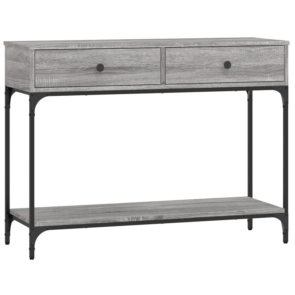 Konzolni stol siva boja hrasta 75x34,5x75 cm konstruirano drvo