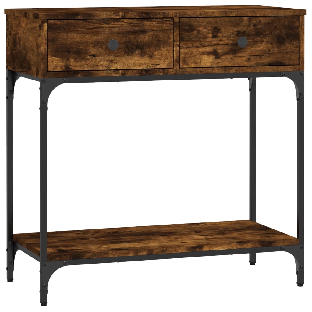 Konzolni stol boja hrasta 75 x 34,5 x 75 cm konstruirano drvo