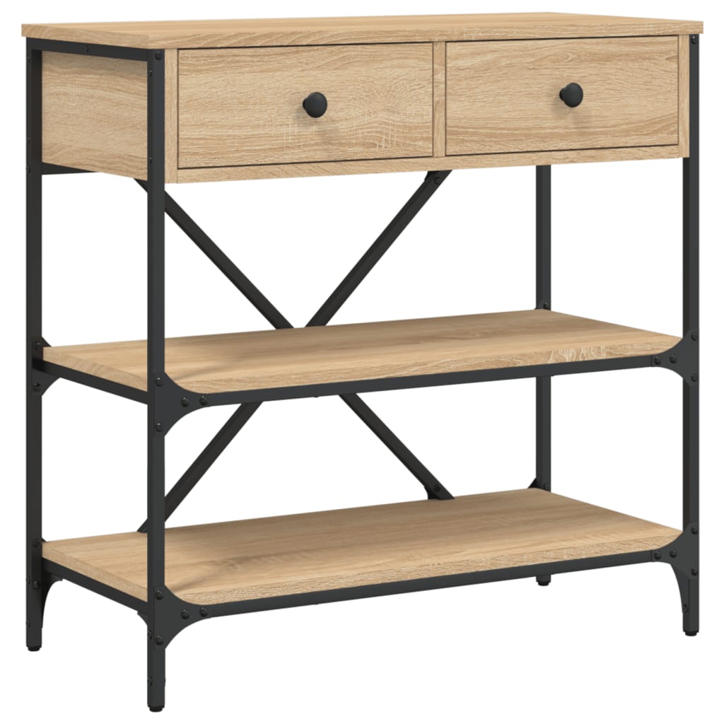 Konzolni stol boja hrasta 75 x 34,5 x 75 cm konstruirano drvo