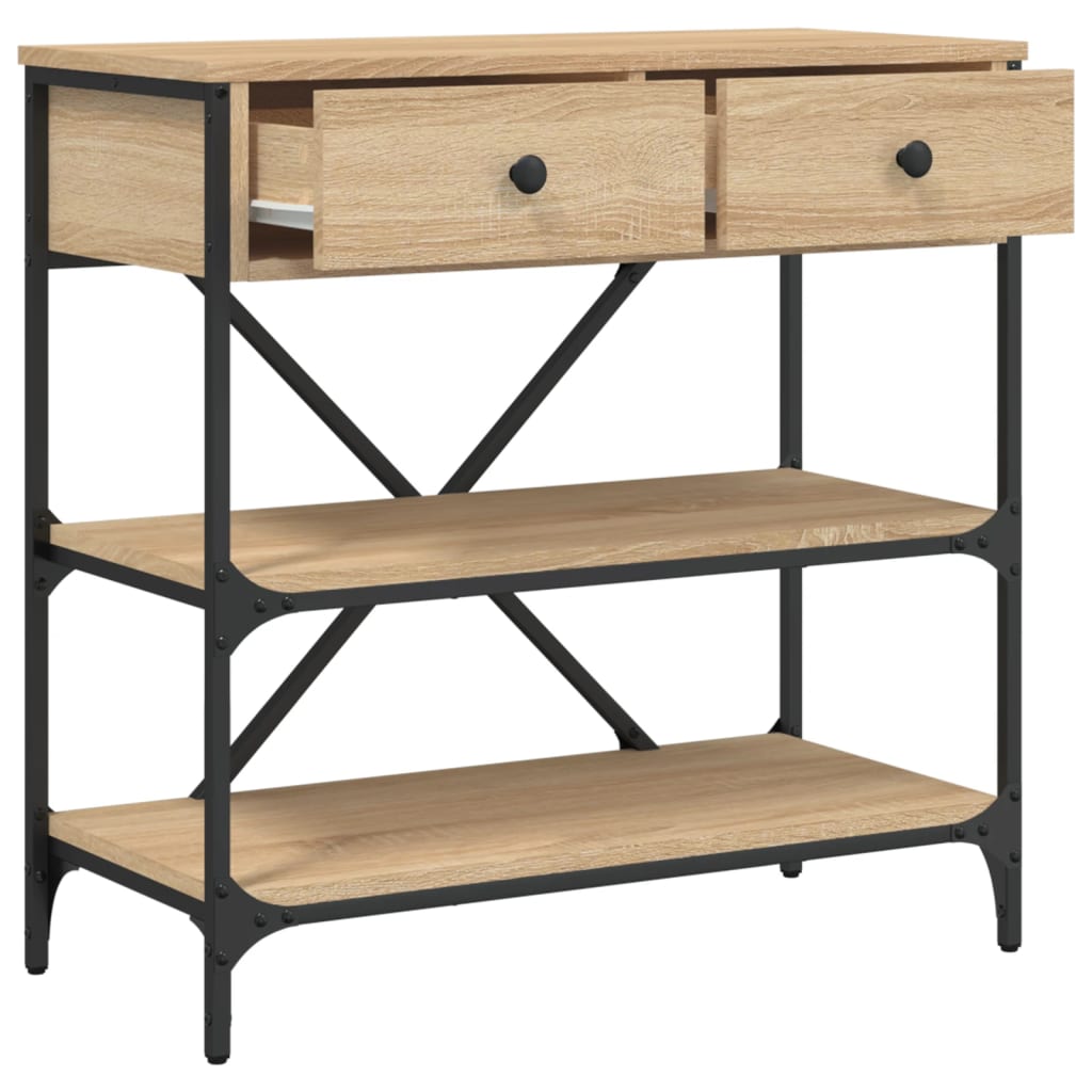 Konzolni stol boja hrasta 75 x 34,5 x 75 cm konstruirano drvo
