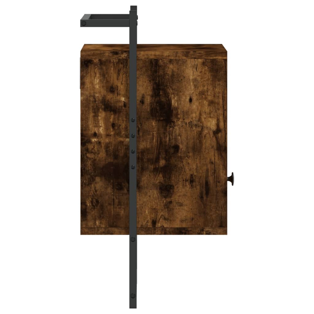 Noćni ormarić zidni boja hrasta 40x30x61 cm konstruirano drvo