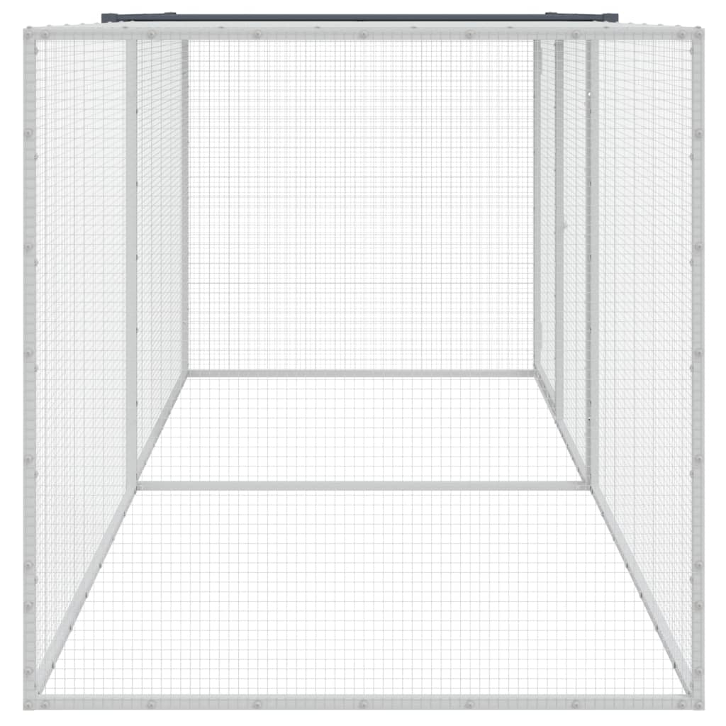 Kavez za kokoši s krovom antracit 203x98x90 cm pocinčani čelik
