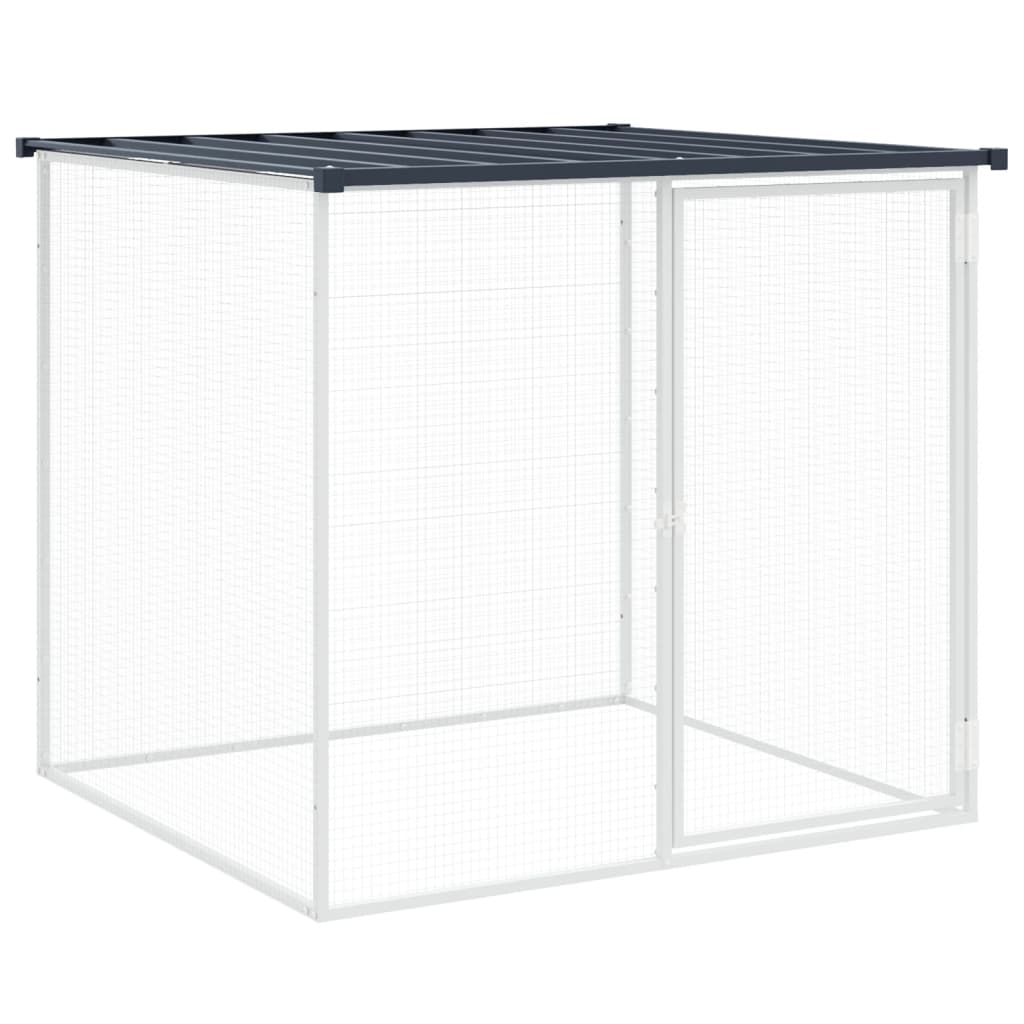 Kavez za kokoši s krovom antracit 203x98x90 cm pocinčani čelik