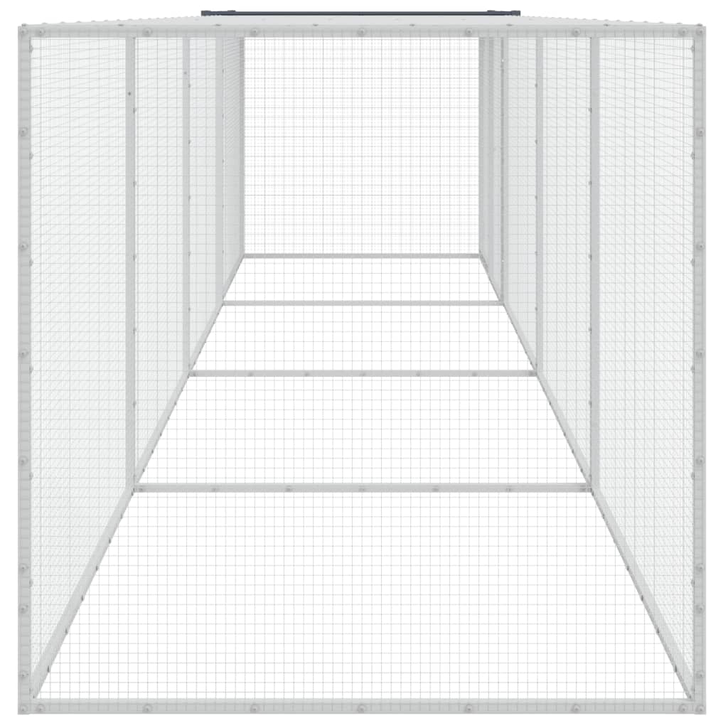Kavez za kokoši s krovom antracit 403x98x90 cm pocinčani čelik