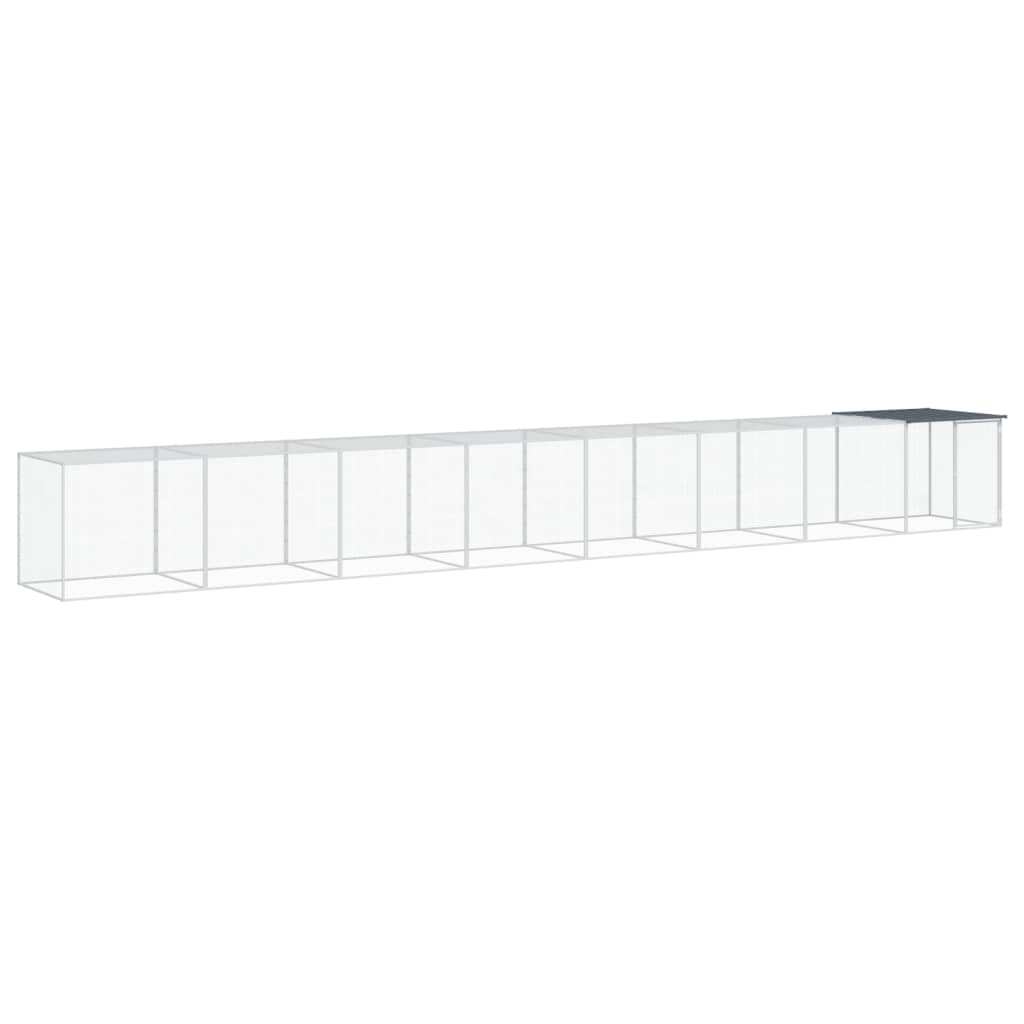 Kavez za kokoši s krovom antracit 803x98x90 cm pocinčani čelik