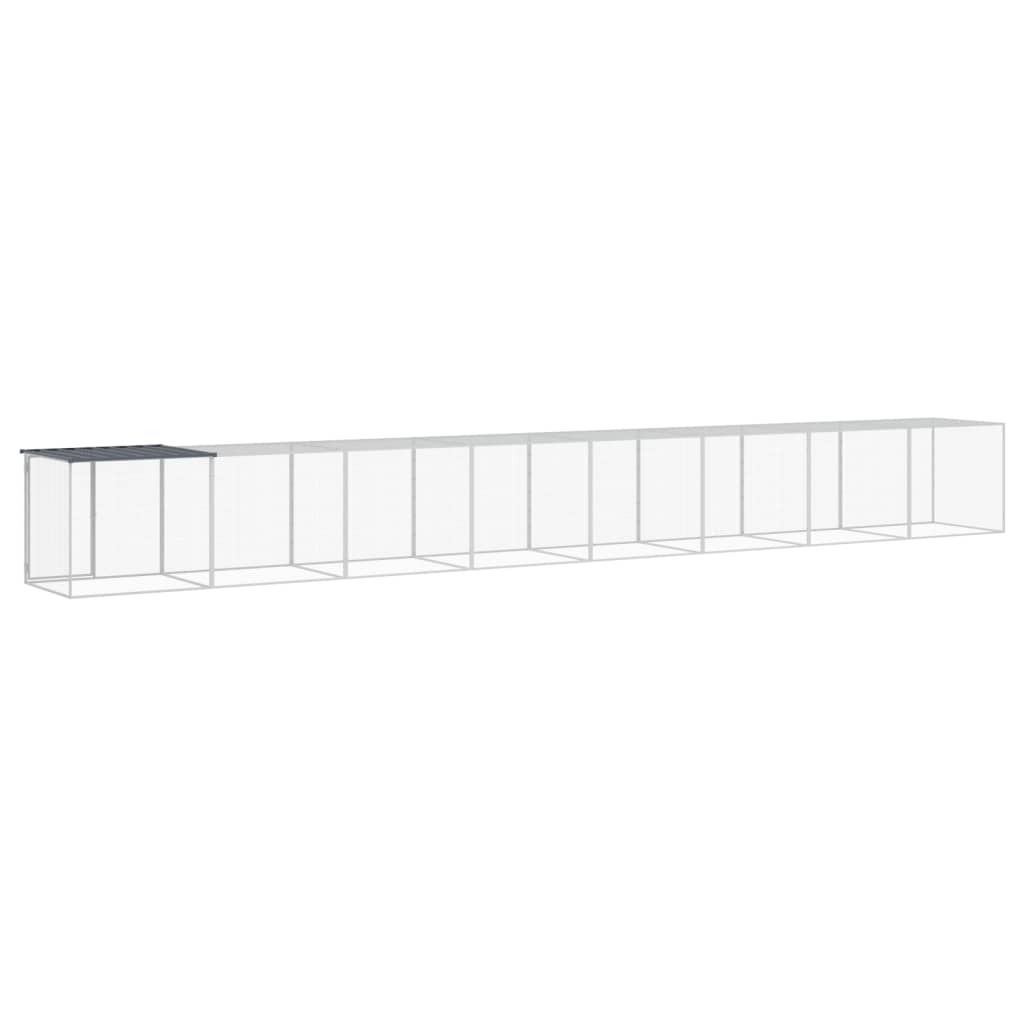 Kavez za kokoši s krovom antracit 803x98x90 cm pocinčani čelik