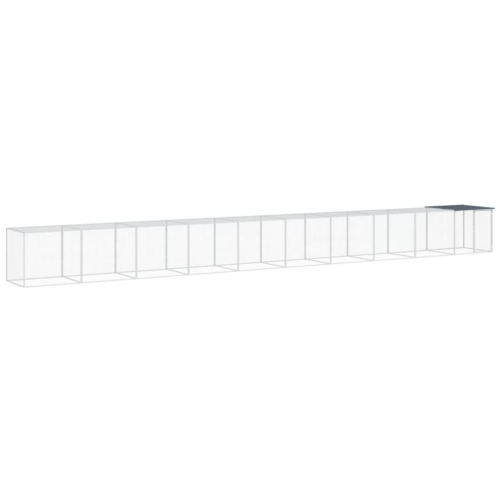 Kavez za kokoši s krovom antracit 1003x98x90 cm pocinčani čelik