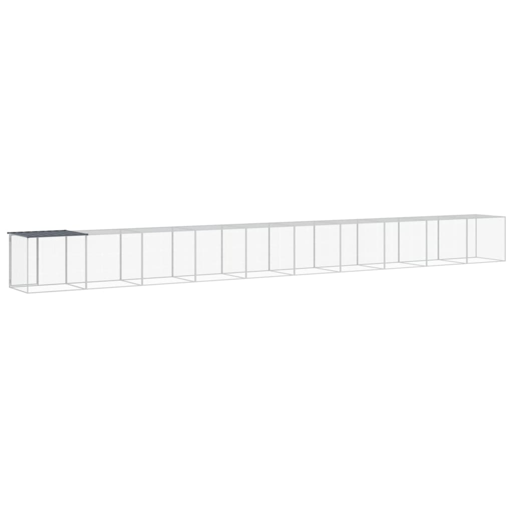 Kavez za kokoši s krovom antracit 1003x98x90 cm pocinčani čelik