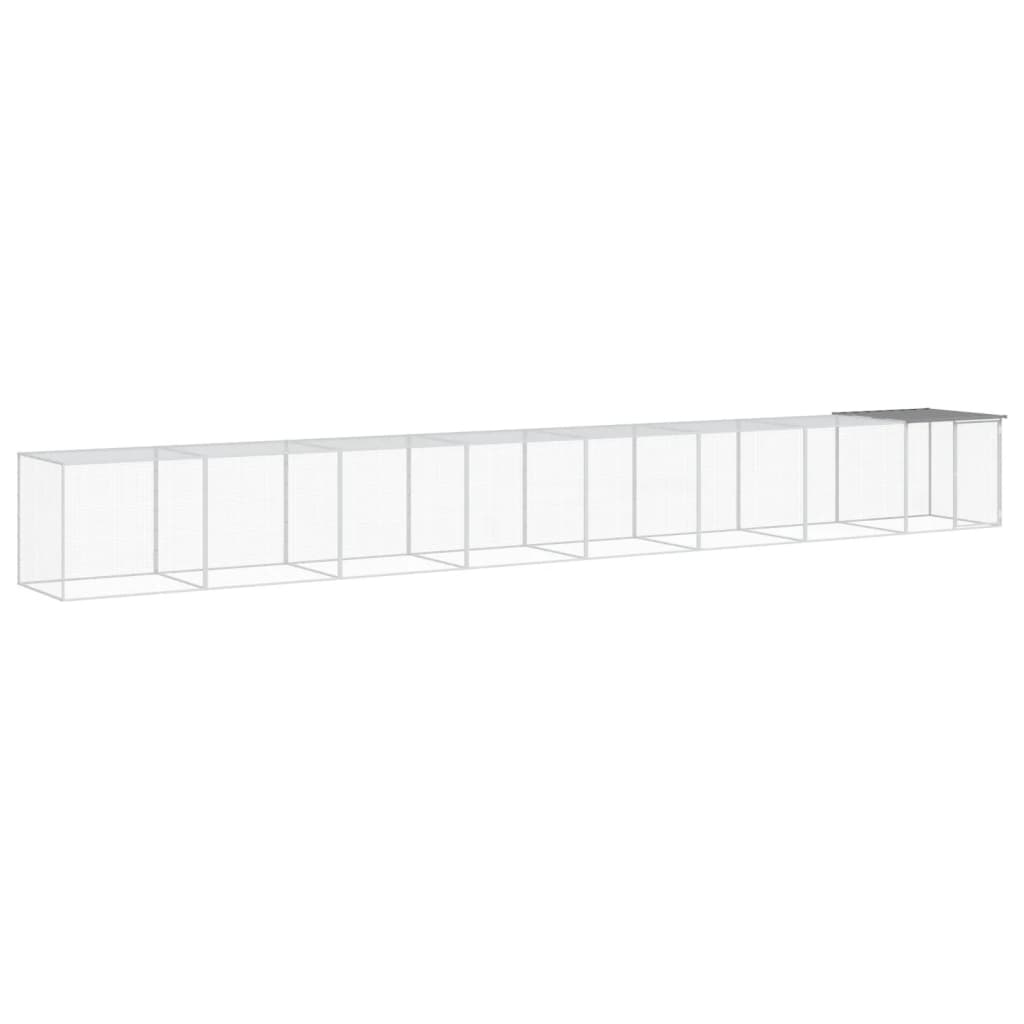 Kavez za kokoši s krovom svjetlosivi 803x98x90 cm čelični