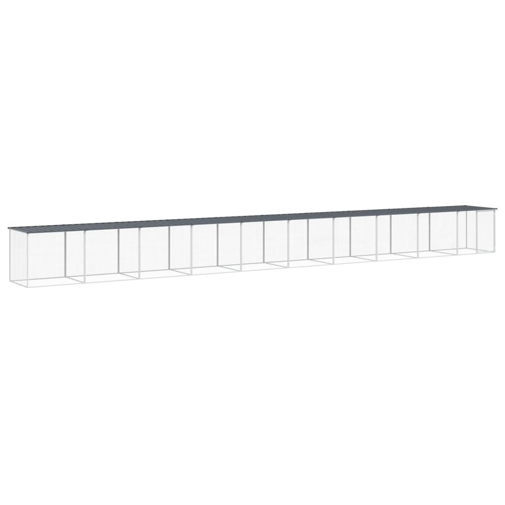 Kavez za kokoši s krovom antracit 1003x98x90 cm pocinčani čelik