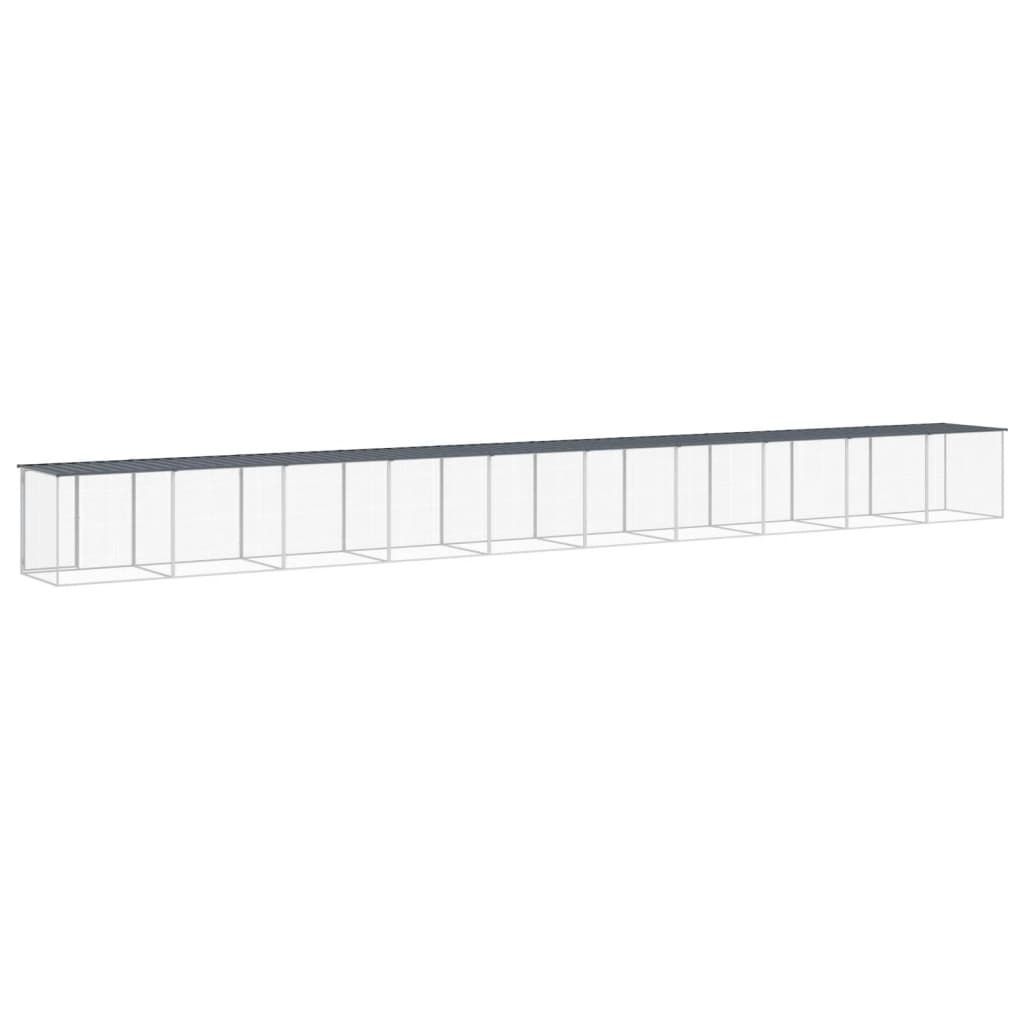 Kavez za kokoši s krovom antracit 1003x98x90 cm pocinčani čelik