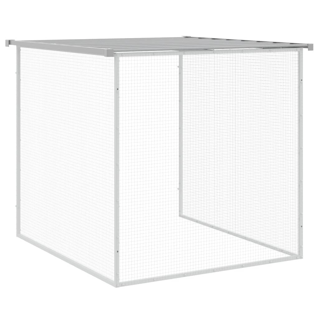 Kavez za kokoši s krovom svjetlosivi 403x98x90 cm čelični