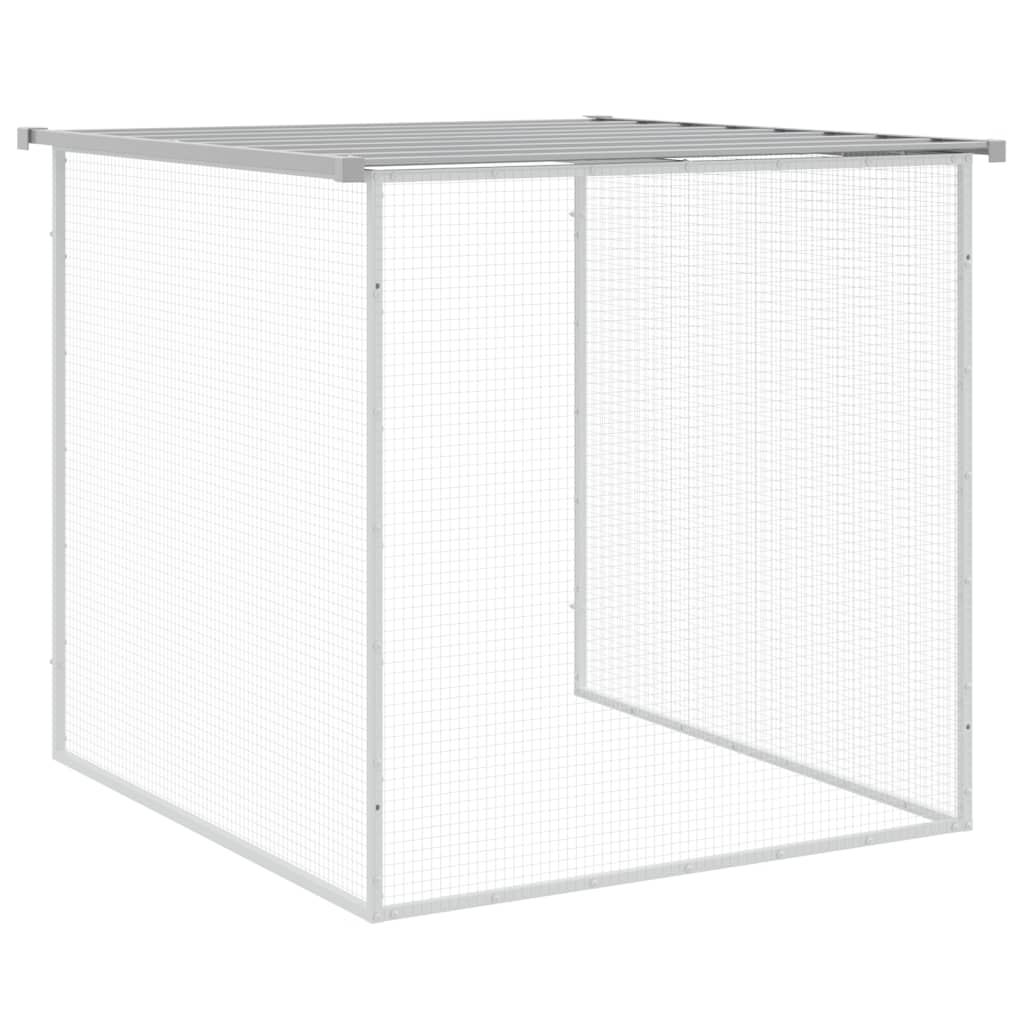 Kavez za kokoši s krovom svjetlosivi 603x98x90 cm čelični