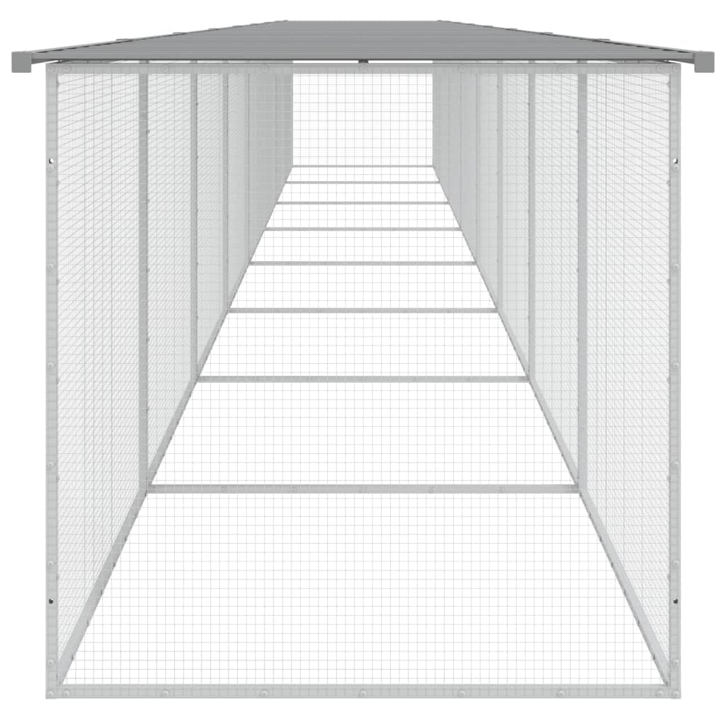 Kavez za kokoši s krovom svjetlosivi 803x98x90 cm čelični