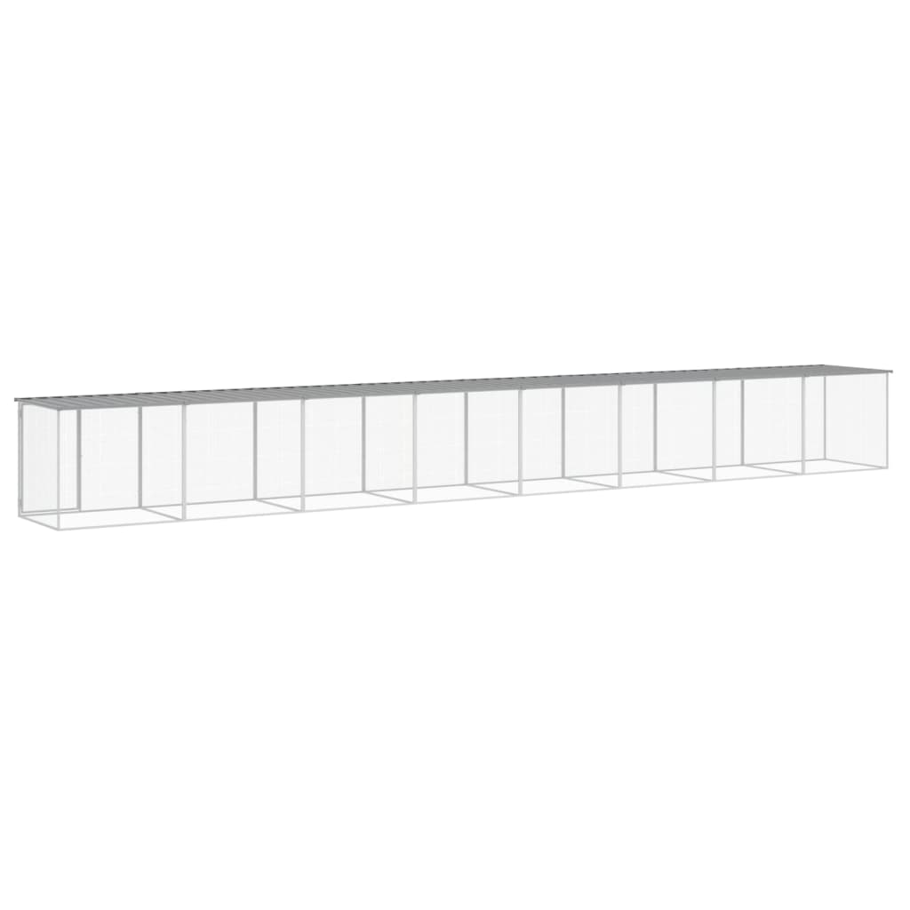 Kavez za kokoši s krovom svjetlosivi 803x98x90 cm čelični