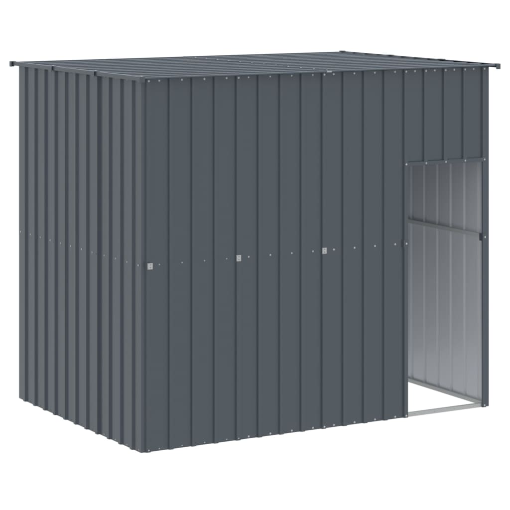 Kućica za pse s igralištem antracit 214 x 1273 x 181 cm čelična
