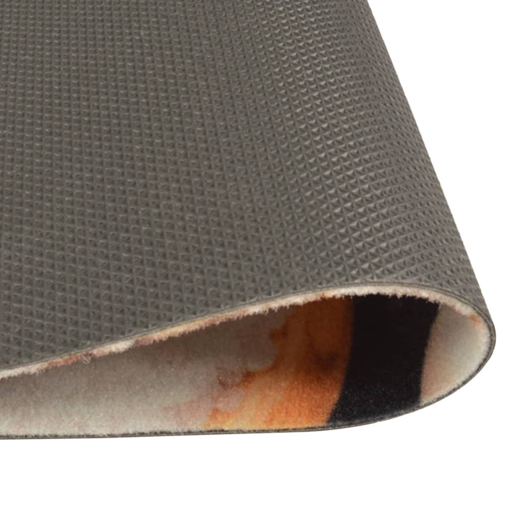 Kuhinjski tepih perivi s uzorkom povrća 60 x 180 cm baršunasti