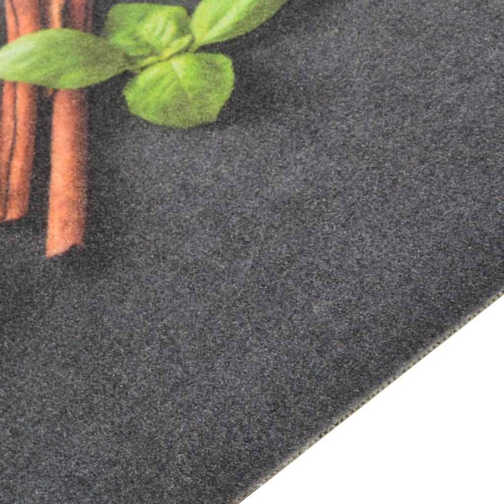 Kuhinjski tepih perivi s uzorkom začina 60 x 180 cm baršunasti
