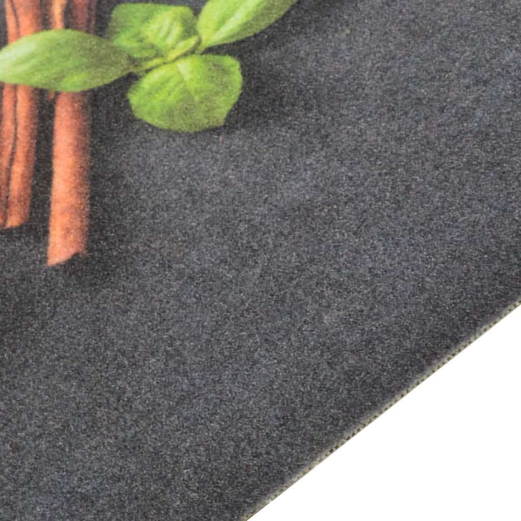 Kuhinjski tepih perivi s uzorkom začina 60 x 300 cm baršunasti