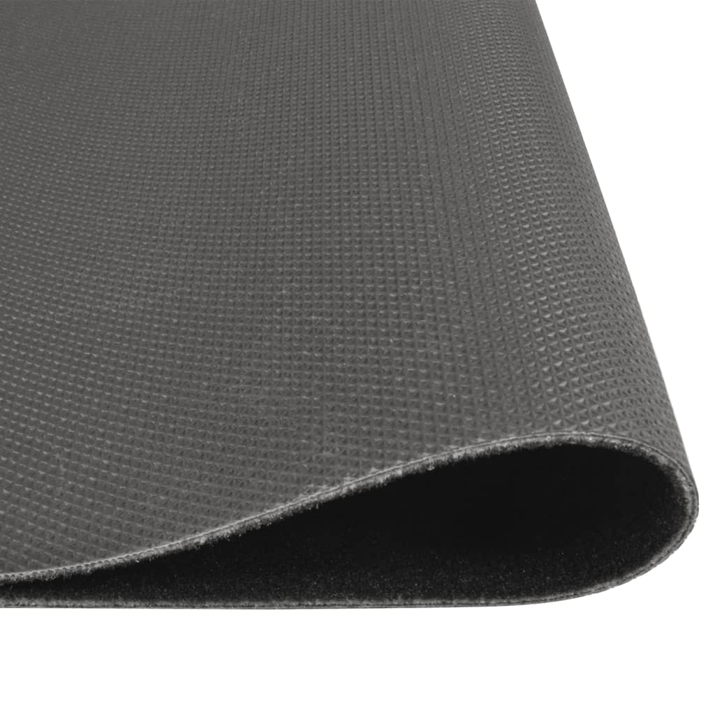Kuhinjski tepih perivi s natpisom crni 60 x 180 cm baršunasti