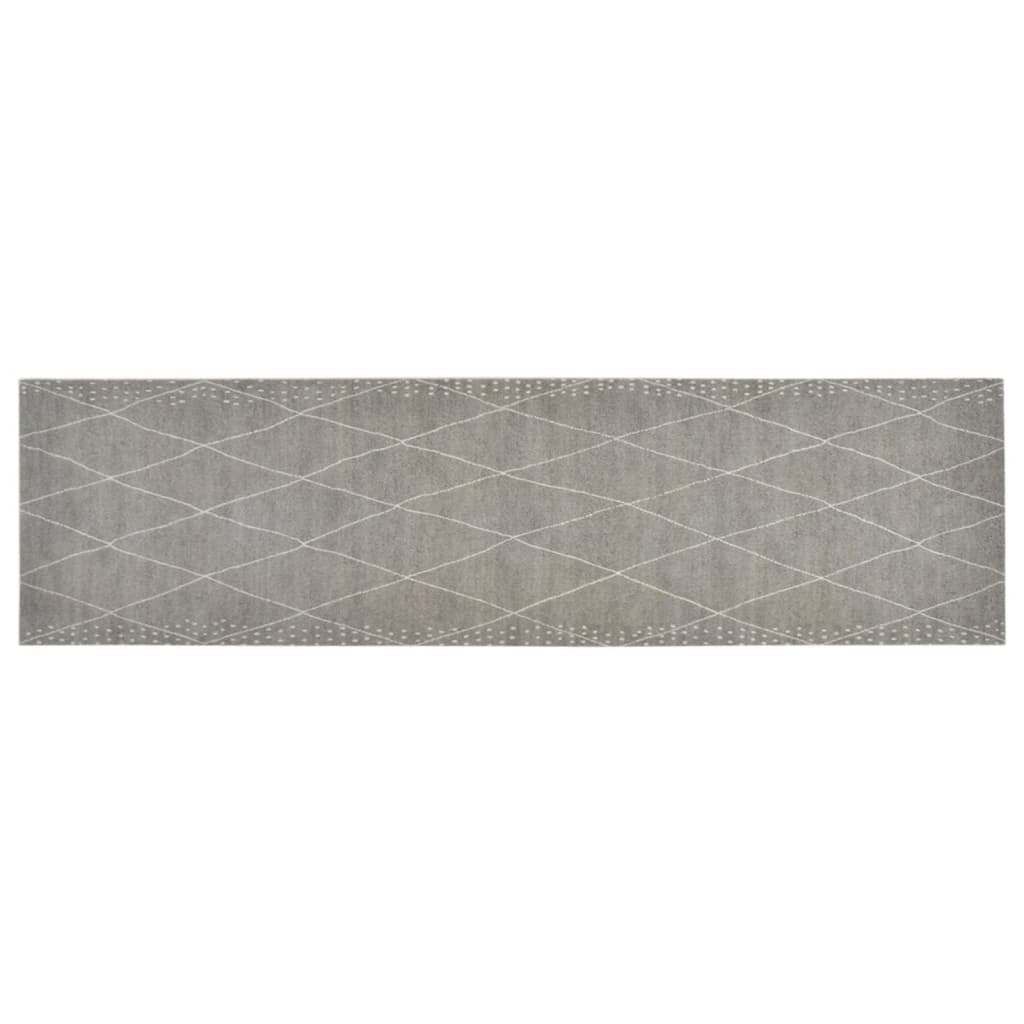 Kuhinjski tepih perivi s uzorkom rombova baršunasti 45 x 150 cm