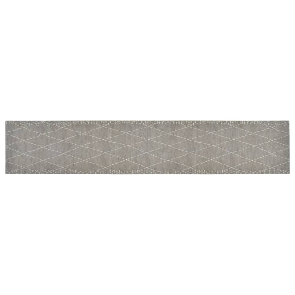 Kuhinjski tepih perivi s uzorkom rombova baršunasti 60 x 300 cm