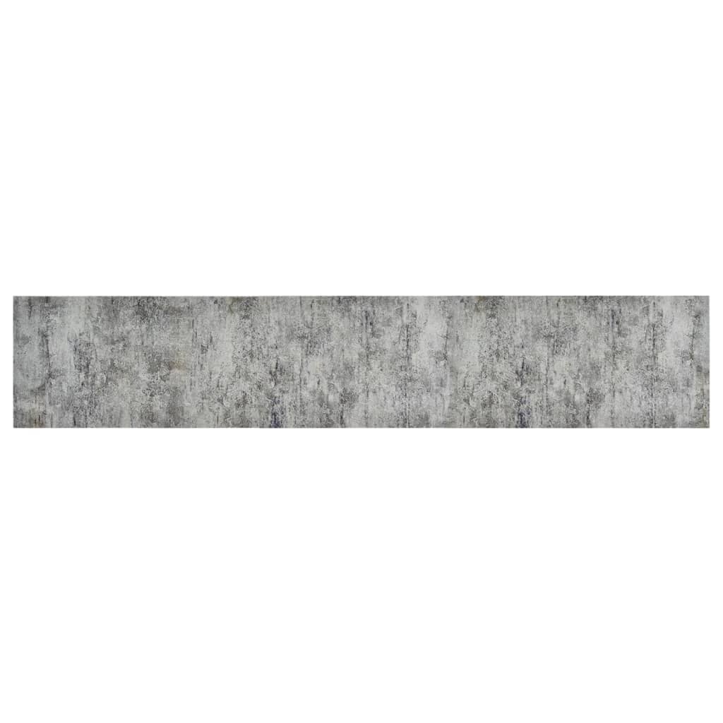 Kuhinjski tepih perivi s uzorkom betona 60 x 300 cm baršunasti