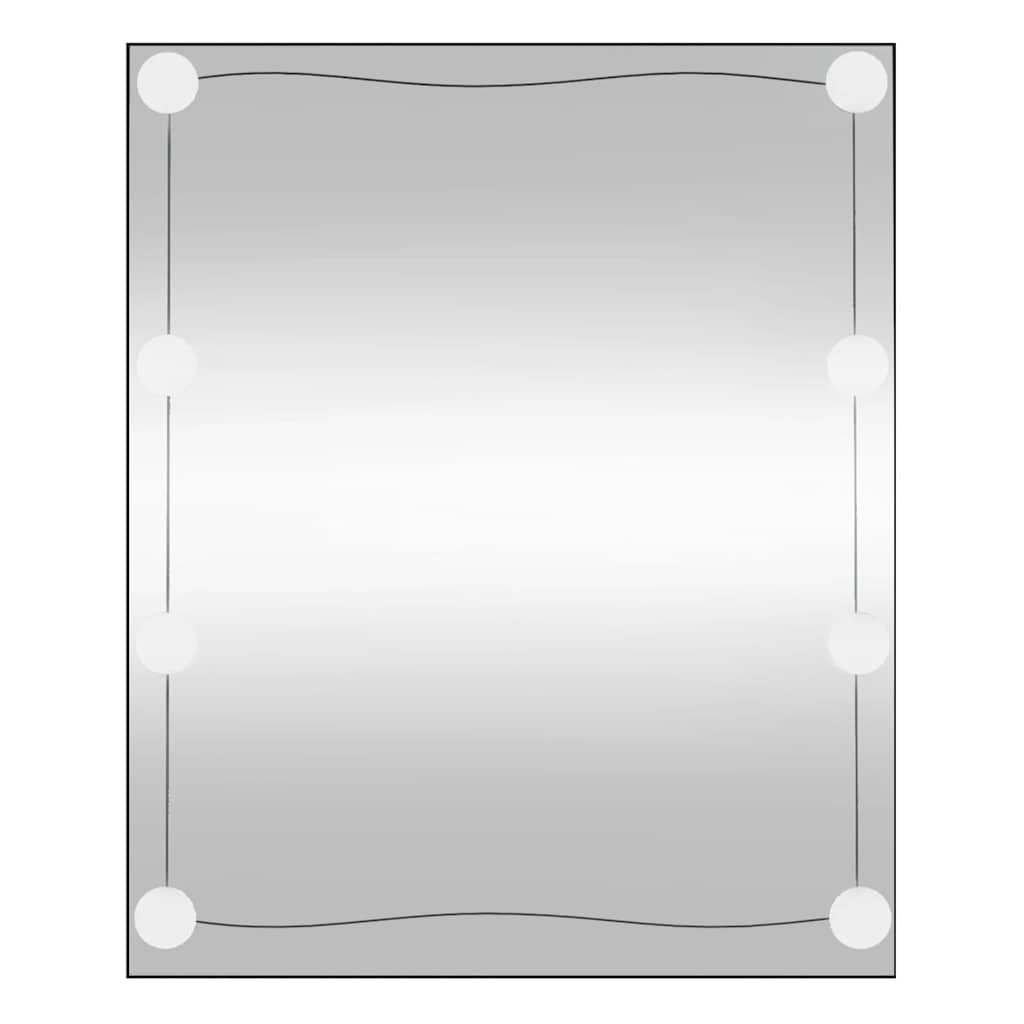 Zidno ogledalo s LED svjetlima 50 x 60 cm stakleno pravokutno