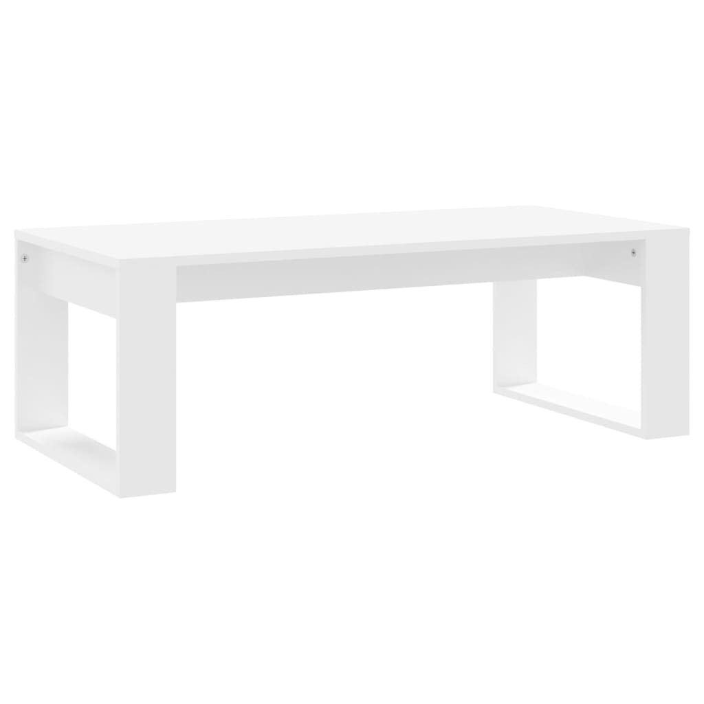Stolić za kavu bijeli 102 x 50 x 35 cm od konstruiranog drva