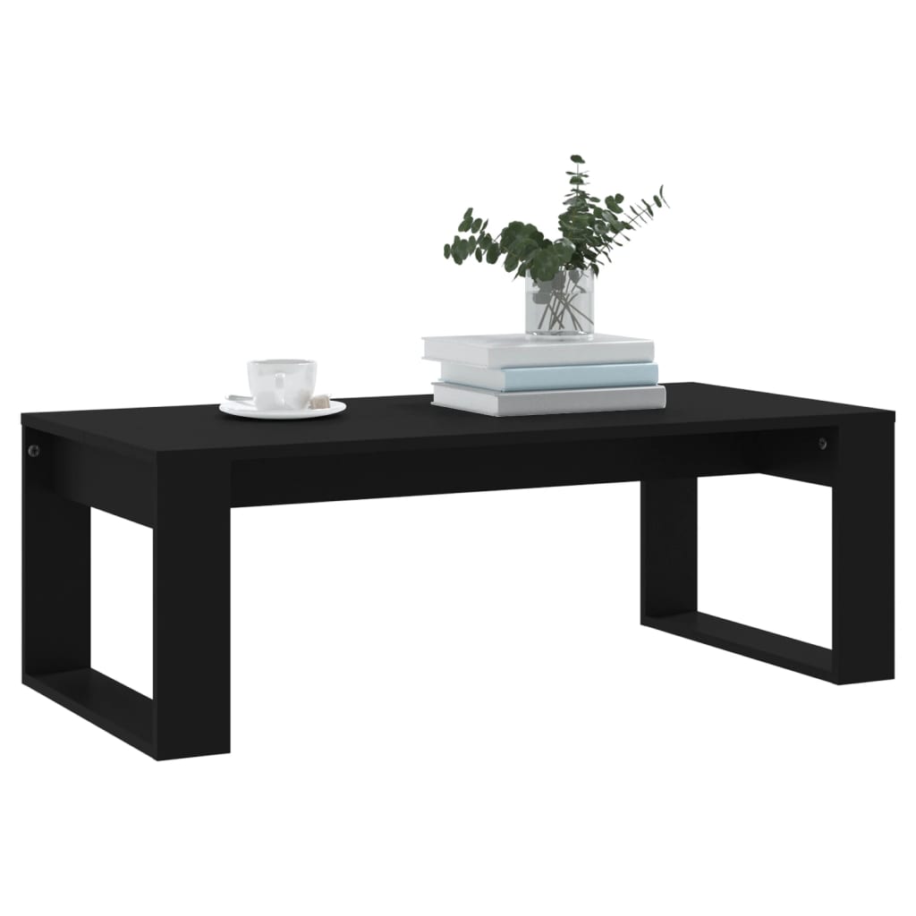 Stolić za kavu crni 102 x 50 x 35 cm od konstruiranog drva