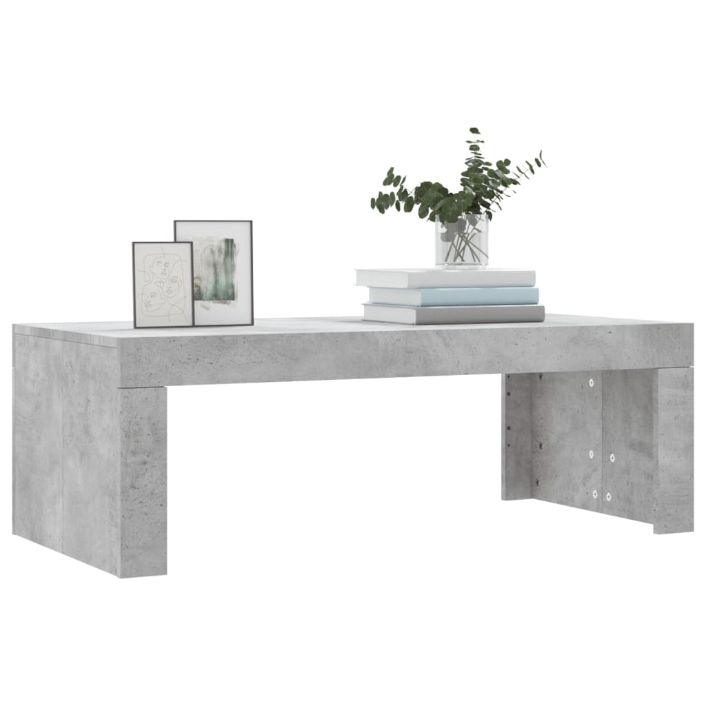 Stolić za kavu boja betona 102x50x36 cm konstruirano drvo