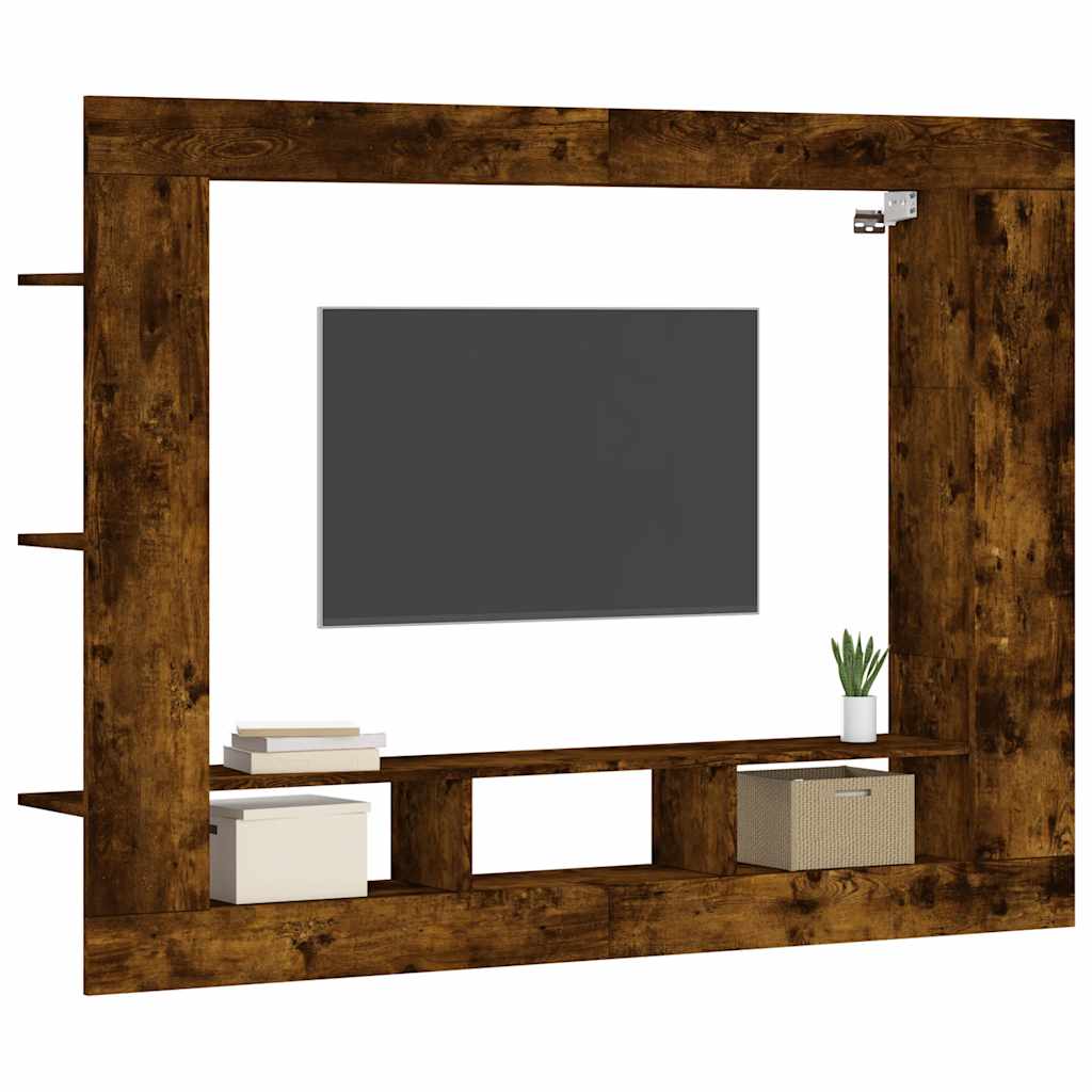 TV ormarić boja dimljenog hrasta 152x22x113cm konstruirano drvo
