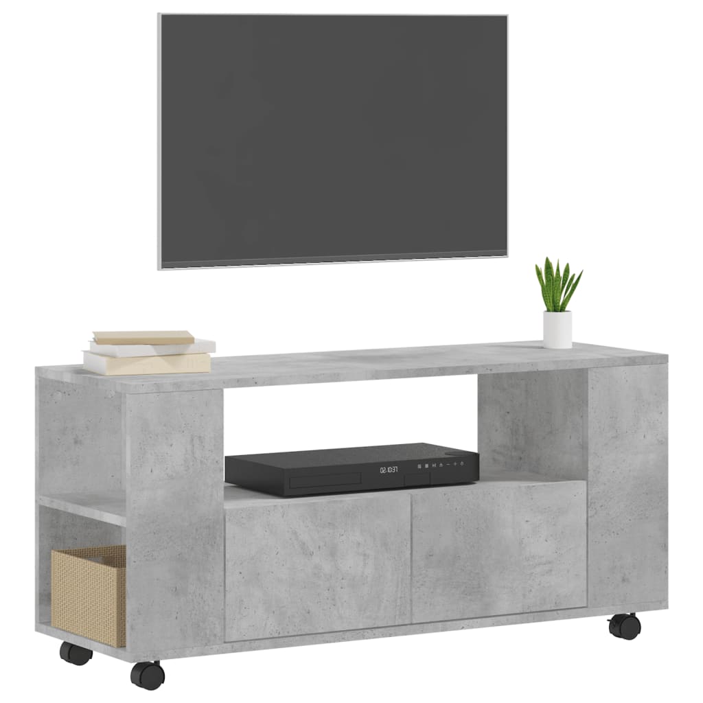 TV ormarić boja betona 102 x 34,5 x 43 cm od konstruiranog drva