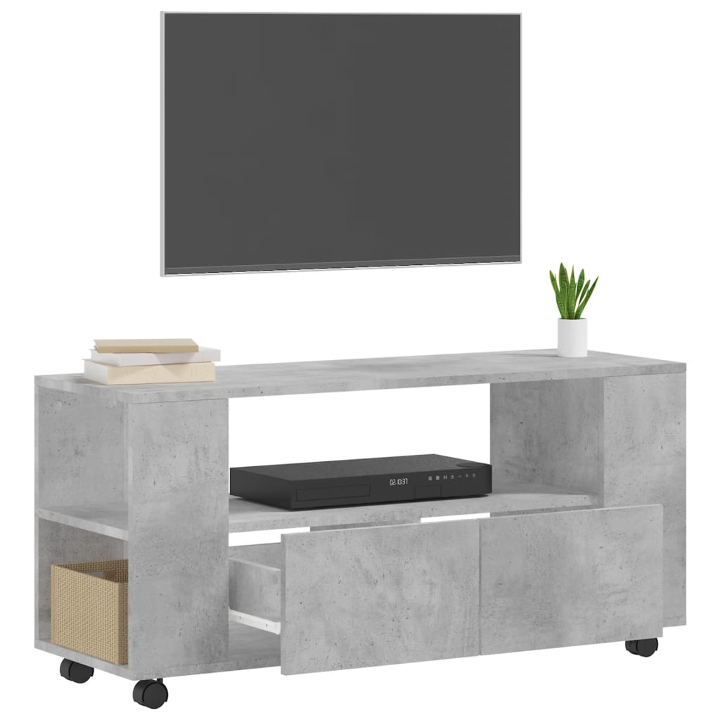TV ormarić boja betona 102 x 34,5 x 43 cm od konstruiranog drva