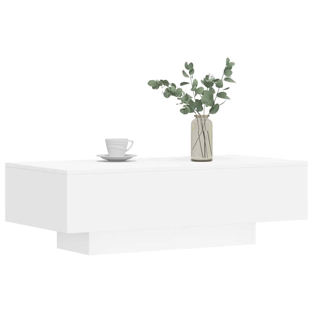 Stolić za kavu bijeli 100 x 49,5 x 31 cm od konstruiranog drva