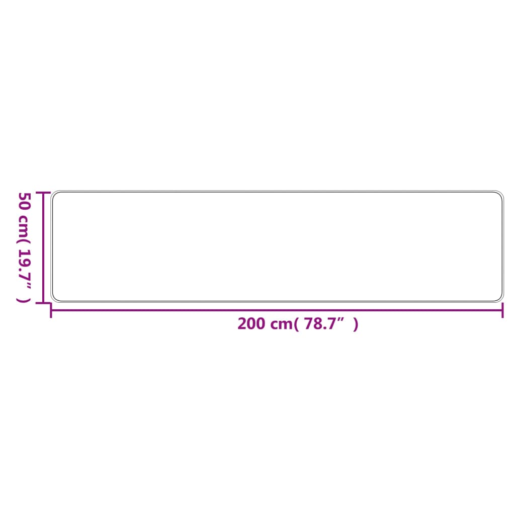 Tepih-staza s izgledom sisala platina 50 x 200 cm