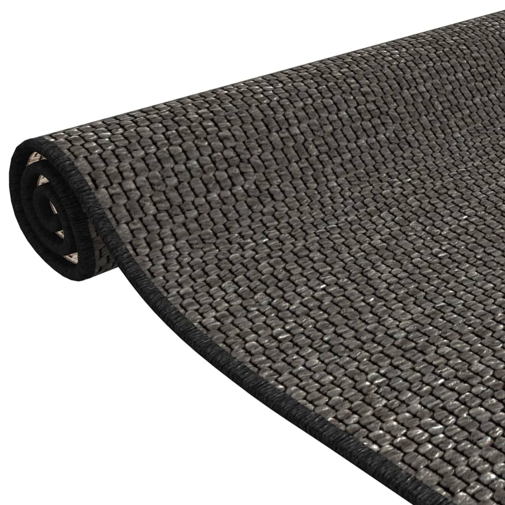 Tepih-staza s izgledom sisala antracit 50 x 150 cm