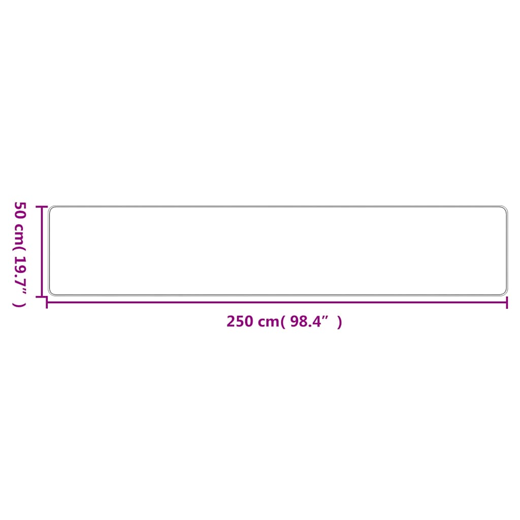 Tepih-staza s izgledom sisala boja pijeska 50 x 250 cm