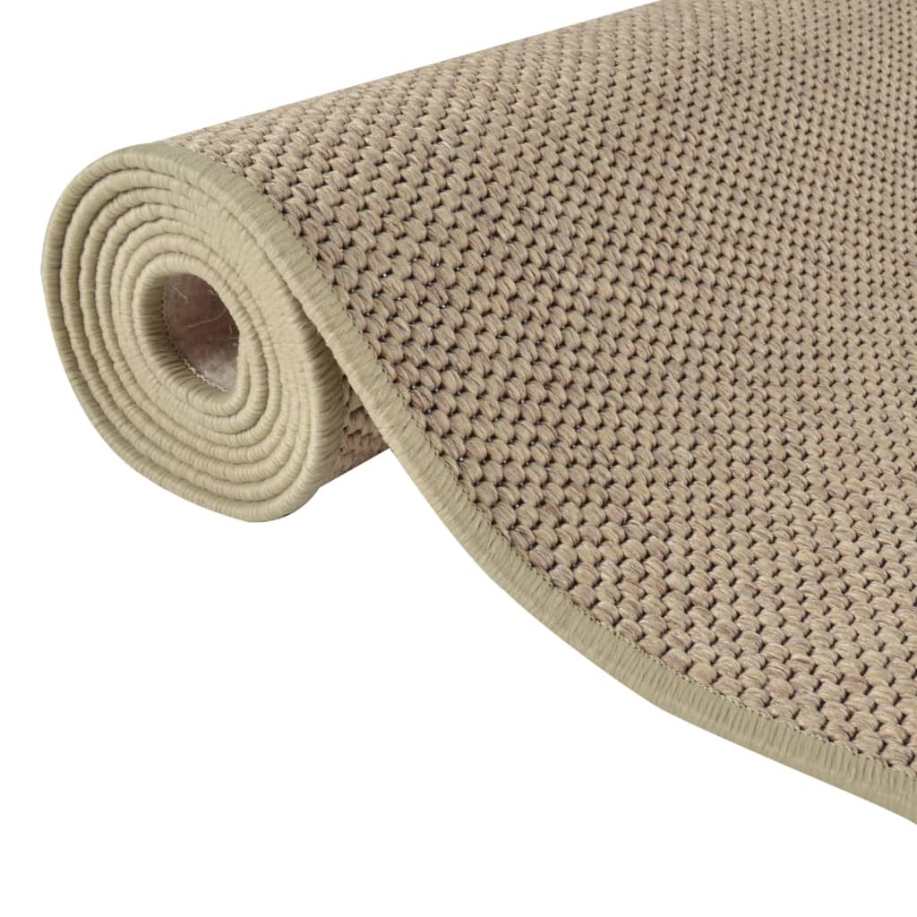 Tepih-staza s izgledom sisala boja pijeska 80 x 250 cm
