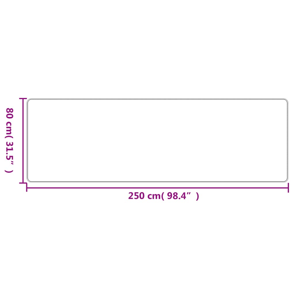 Tepih-staza s izgledom sisala boja pijeska 80 x 250 cm