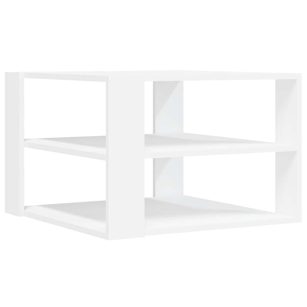 Stolić za kavu bijeli 58 x 58 x 40 cm od konstruiranog drva