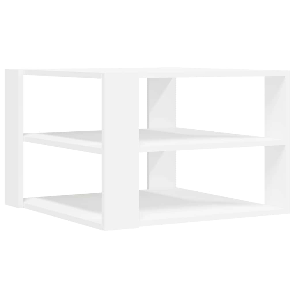 Stolić za kavu bijeli 58 x 58 x 40 cm od konstruiranog drva